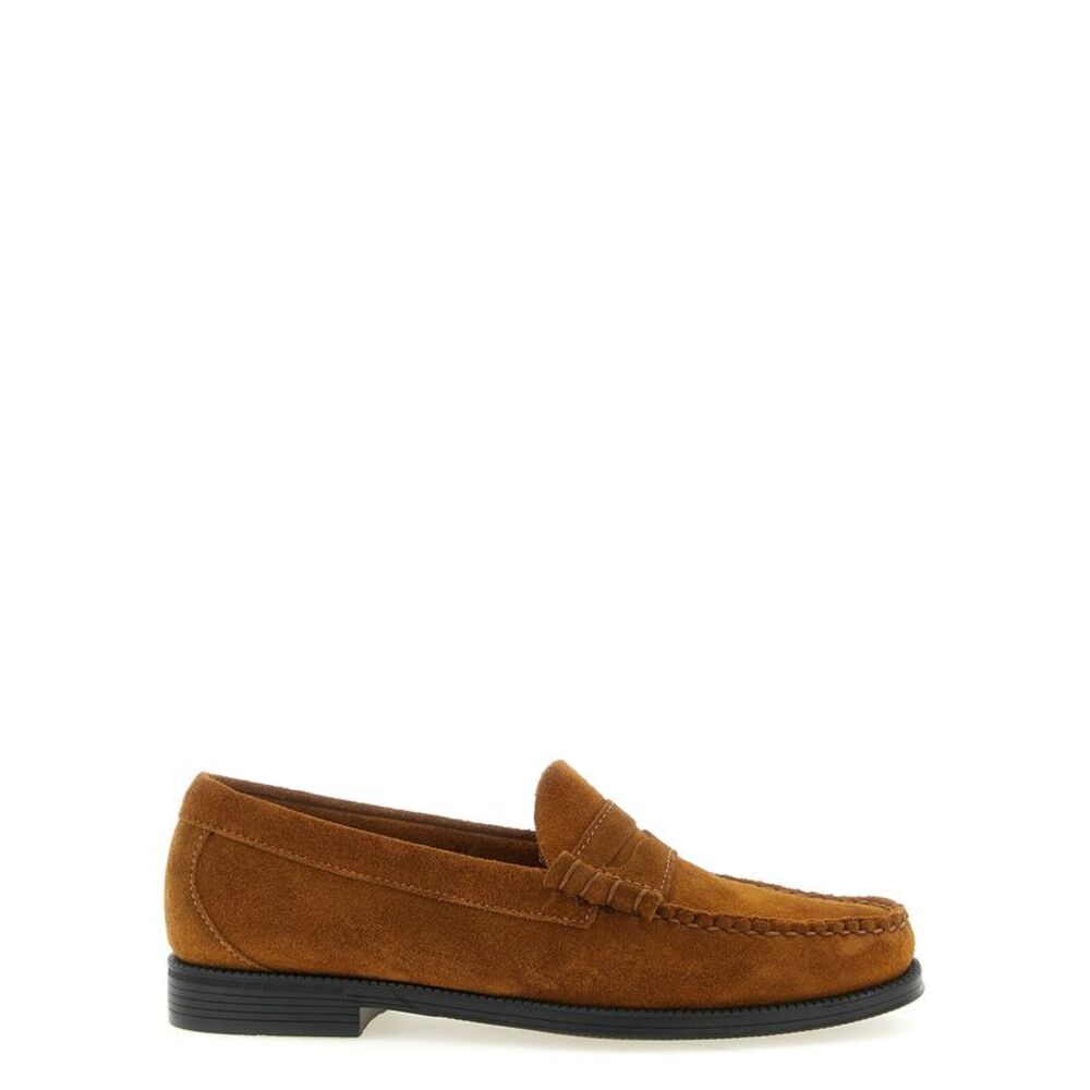 G.H. BASS Brown Cowhide Slip-On Men's Loafers